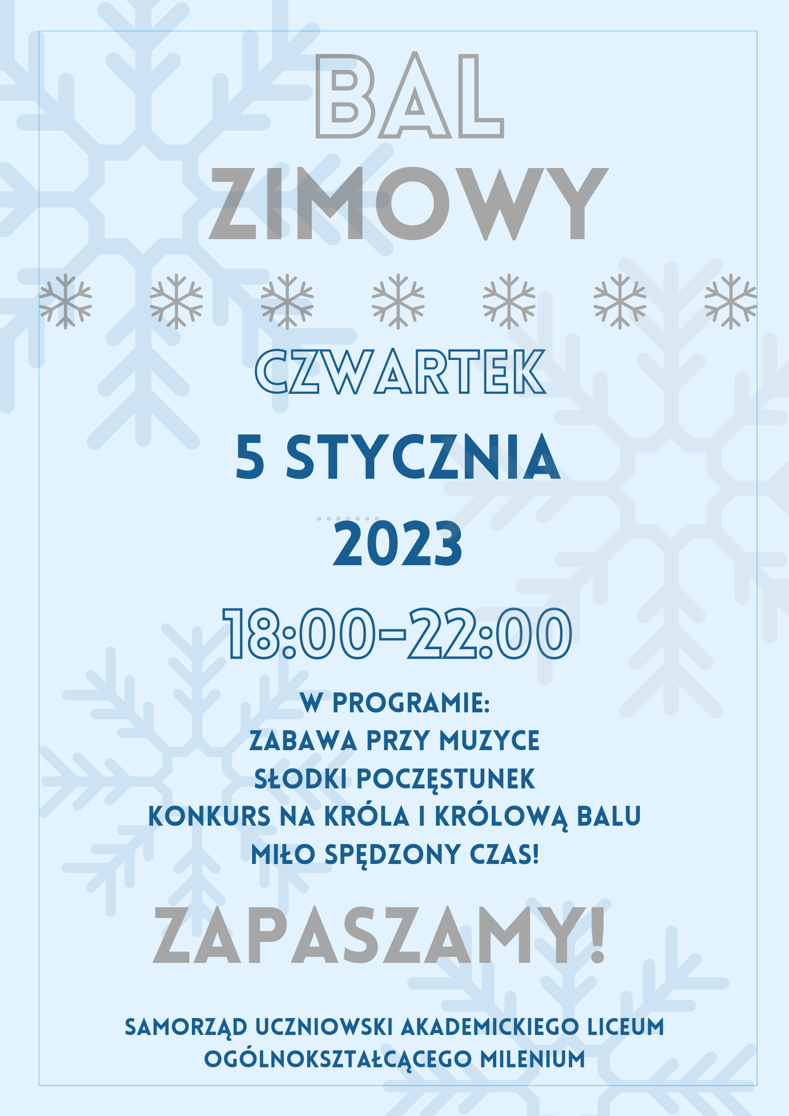 bal zimowy liceum milenium