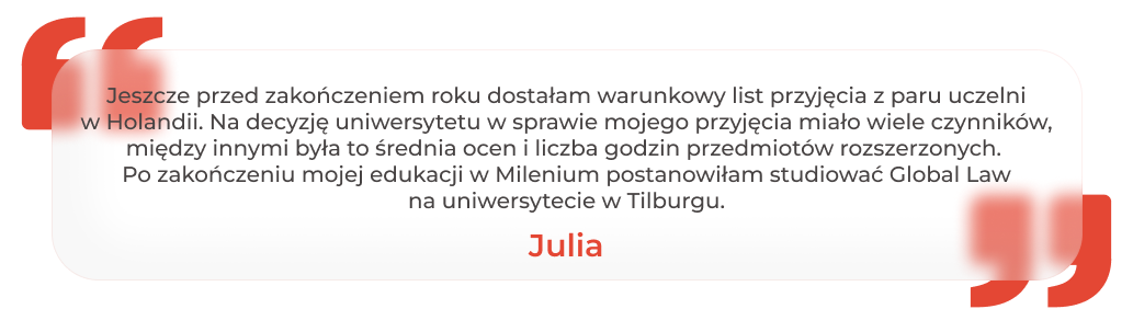 opinie o liceum milenium julia